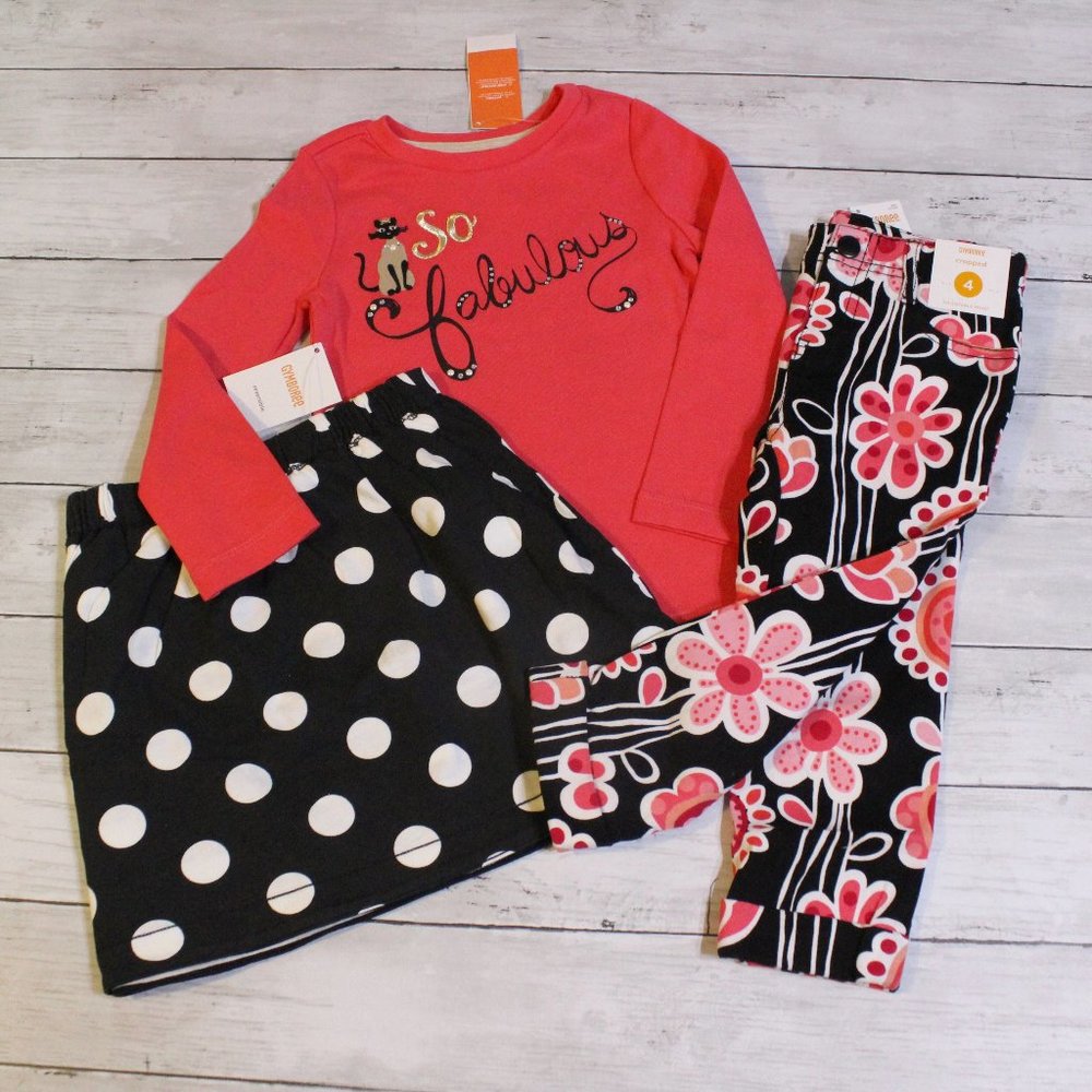 Gymboree Girl Jeans Top Skirt Size 4T 4 Lot